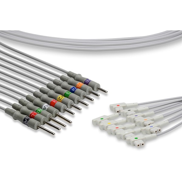 Cables & Sensors GE Healthcare Marquette Compatible EKG Leadwire - 10 Leads Needle LQD10-LN0